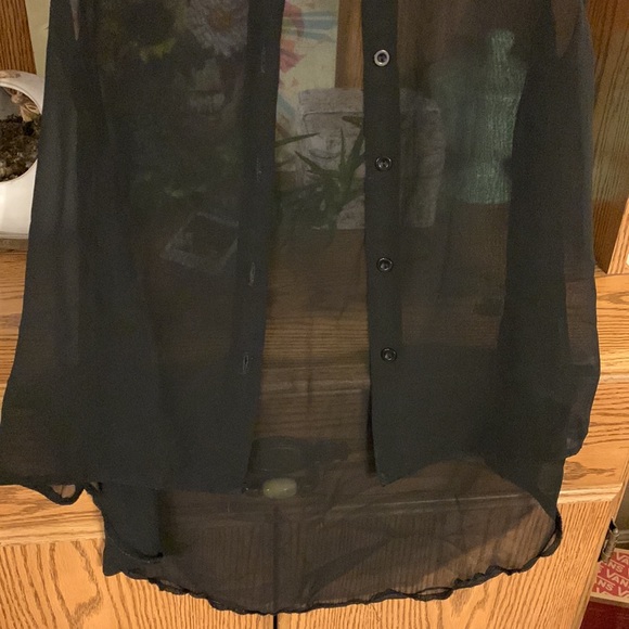 Ali & Kris Button Down Sheer Top - Picture 3 of 3
